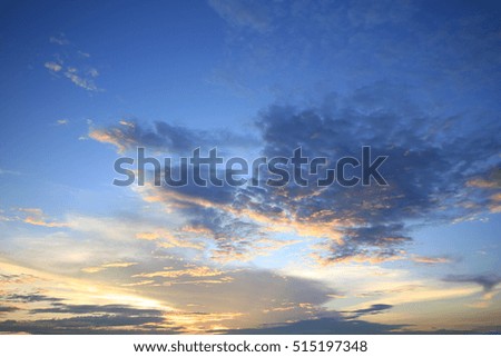 Sunset Sky Background , Colorful sky in twilight time background 