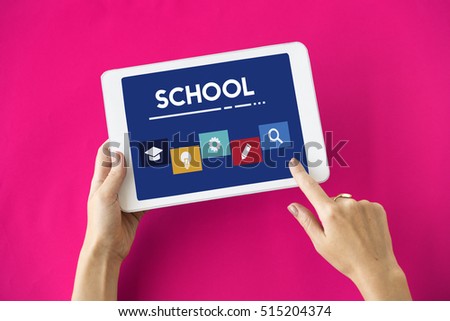 Education School Icon Boxes Concept