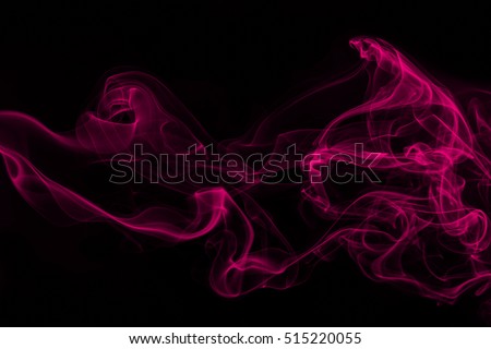 Pink smoke on black background Royalty-Free Stock Photo #515220055