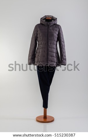 Winter jacket for women and black pants