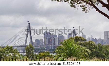 Sydney Anzac Bridge in Australia
