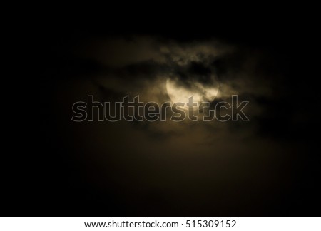 Full Moon and clouds at night. Sky background 