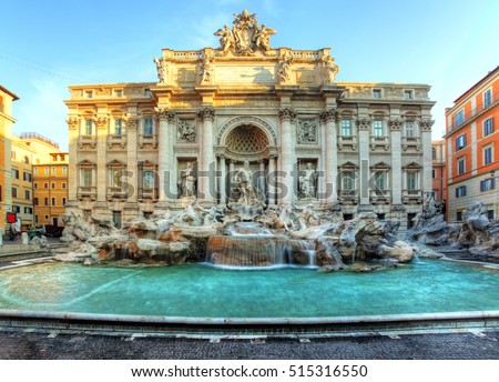Rome, Fountain di Trevi, Italy Royalty-Free Stock Photo #515316550