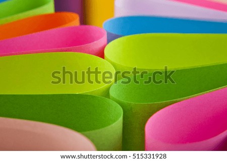 color paper as a background close-up