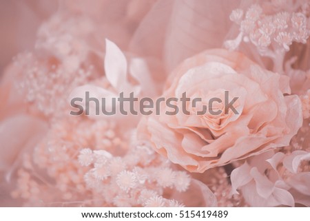 Old rose paper flower bouquet