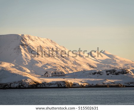 Photo of the mountains next to Reykjavik, Iceland