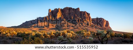 Superstition Mountains in Arizona Royalty-Free Stock Photo #515535952