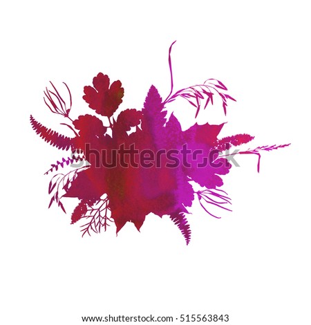 Welcome Winter Watercolor Collection handmade autumn leaves and flowers