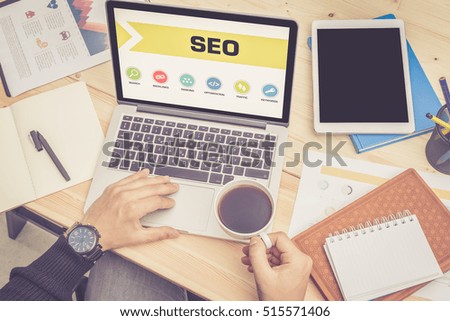 SEO ICONS ON SCREEN