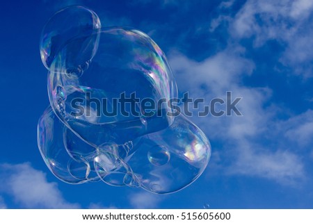 Magic Soap bubbles in the sky