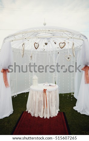 Beautiful romantic wedding aisle