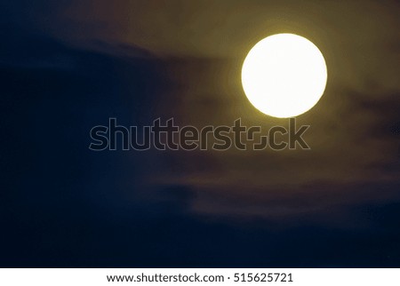 full moon shining