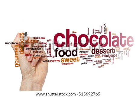 Chocolate word cloud concept