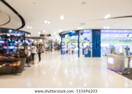 Abstract blur shopping mall and retails store interior for background