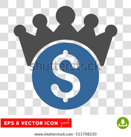 Financial Power EPS vector pictogram. Illustration style is flat iconic bicolor cobalt and gray symbol.