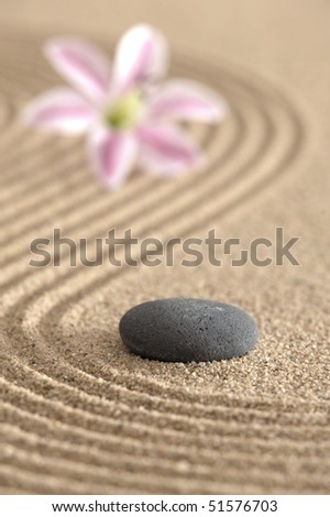 zen garden in sand