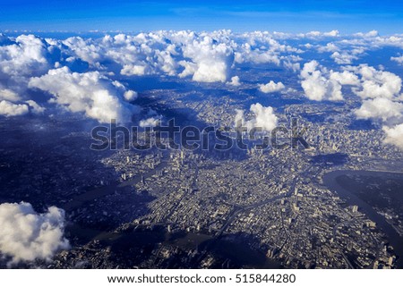 Bangkok City is not clear under the clouds