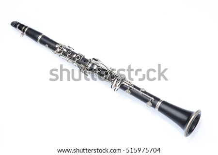 Close-up Of Clarinet Isolated On White Background Royalty-Free Stock Photo #515975704