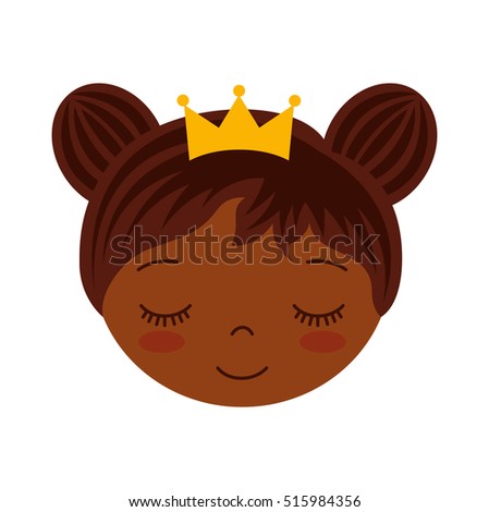 cute princess character icon vector illustration design