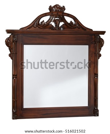 Old wooden framed mirror