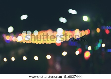 Photo of bokeh lights blur light bokeh abstract background in vintage concept