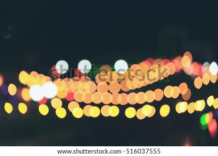 Photo of bokeh lights blur light bokeh abstract background in vintage concept