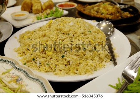 Fried rice with Crab.