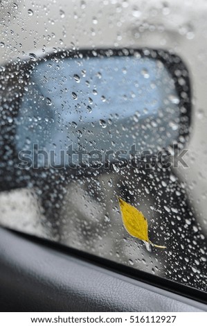 Rain on the window.