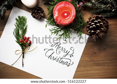 Merry Christmas Card Present Concept