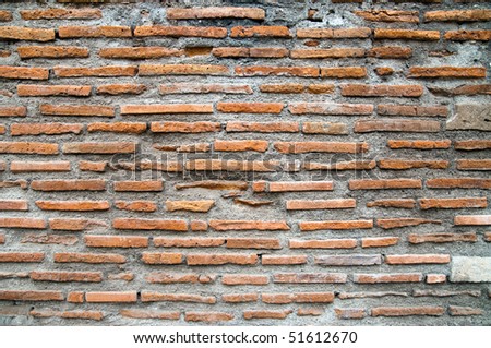 Brickwork, made about two thousand years ago in Pompeii, Italy