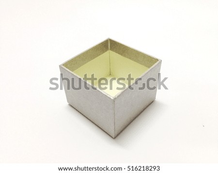 Cardboard box on white background special for gift. picture used design