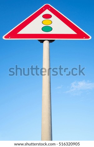 German road sign: traffic signals