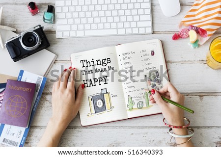 Things That Make Me Happy Concept Royalty-Free Stock Photo #516340393