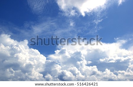 Blue sky white clouds Abstract nature skies Textured pattern background sky.