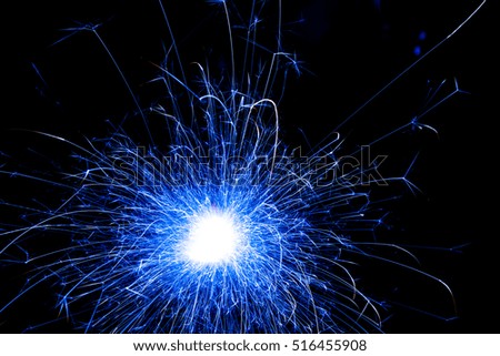 Fireworks blue light