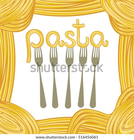 Pasta. Vector illustration.