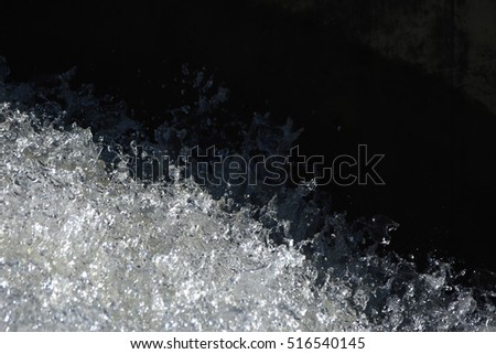 unpredictable movement of water , idea and inspiration , contrast Royalty-Free Stock Photo #516540145