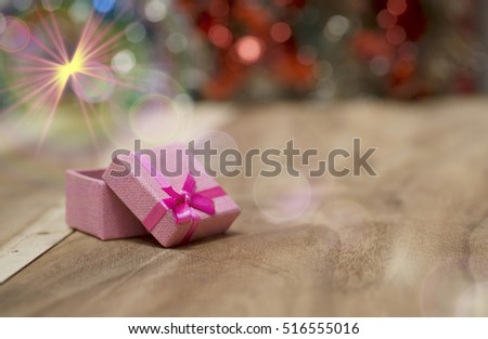 Photo Collection Gift Box perspective bokeh background Gradient beautiful.