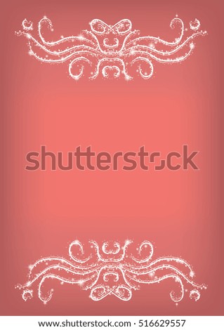 Vector illustration - Marsala abstract background with shining ornaments.