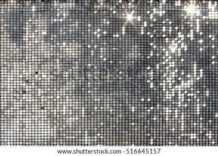 Silver background mosaic with light spots and stars Royalty-Free Stock Photo #516645157
