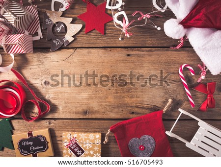 Christmas background with copy space. background or texture. top view