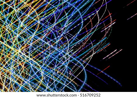 Moving colorful lines of dark  abstract background