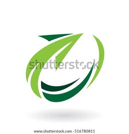 Vector Illustration of Abstract Rotating Arrow Icon isolated on a white background