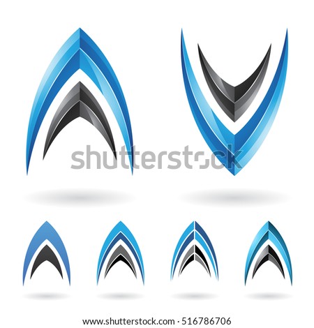 Design Concept of an Abstract Icon of Letter A, Vector Illustration