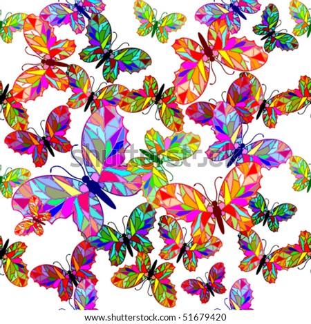 Butterfly seamless pattern.