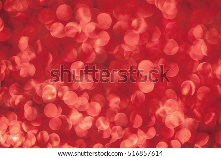 Abstract red glitter light bokeh holiday party background