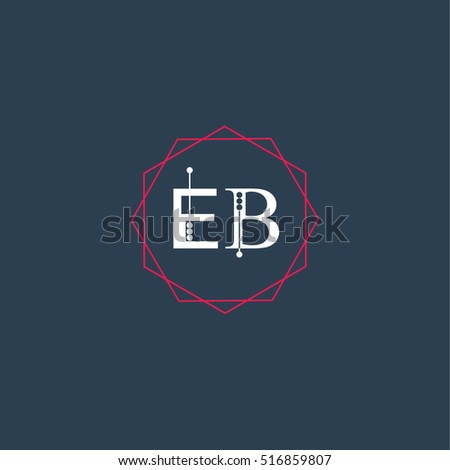 eb logo initial Letter, Abstract Polygonal Background Logo, design for Corporate Business Identity,flat icon Alphabet letter