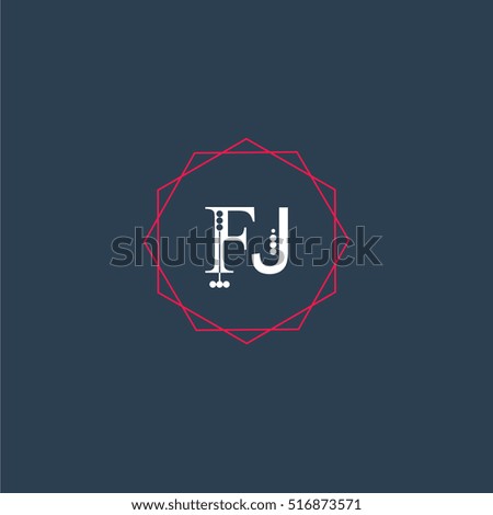 fj logo initial Letter, Abstract Polygonal Background Logo, design for Corporate Business Identity,flat icon Alphabet letter