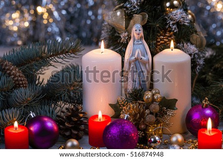 Christmas ornaments, decorations.