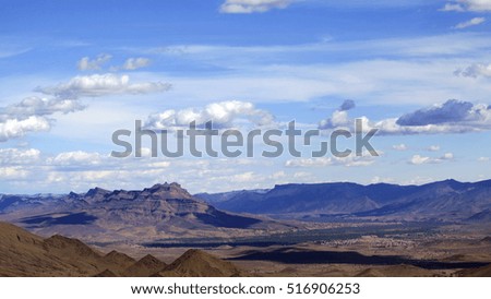 desert in morroco with blue sky